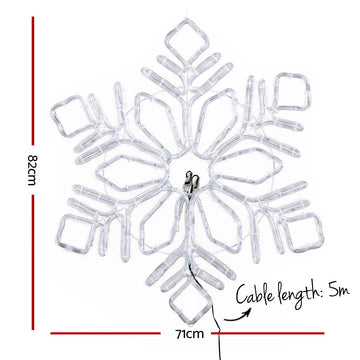 0.82M Christmas Lights 304 LED Snow Motif Light Decorations Jingle Jollys - 0