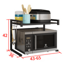 Adjustable Microwave Oven Storage Shelf Black - RnR Galore
