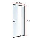 Adjustable Semi Frameless Shower Screen (82~90) x 195cm Australian Safety Glass - RnR Galore