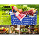Alfresco Picnic Basket Folding Bag Hamper Food Insulated Storage - RnR Galore