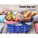 Alfresco Picnic Basket Folding Bag Hamper Food Insulated Storage - RnR Galore