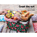Alfresco Picnic Basket Folding Bag Hamper Food Storage Insulated - RnR Galore