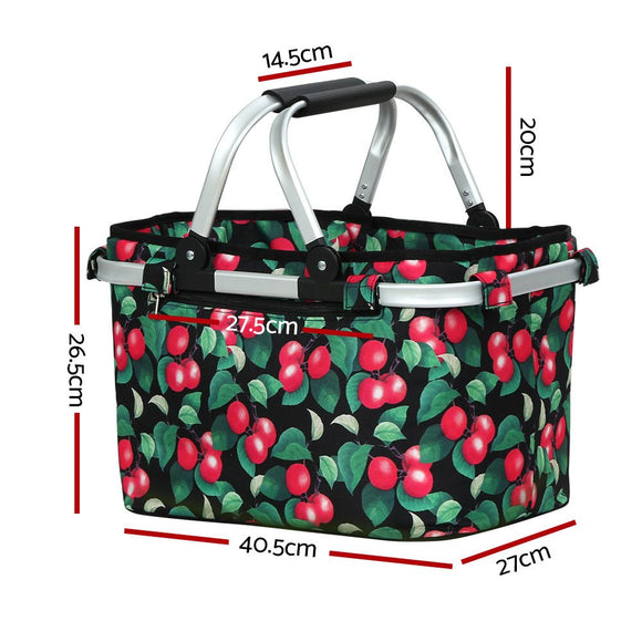 Alfresco Picnic Basket Folding Bag Hamper Food Storage Insulated - RnR Galore