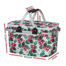 Alfresco Picnic Basket Folding Bag Hamper Insulated Food Cover Storage - RnR Galore