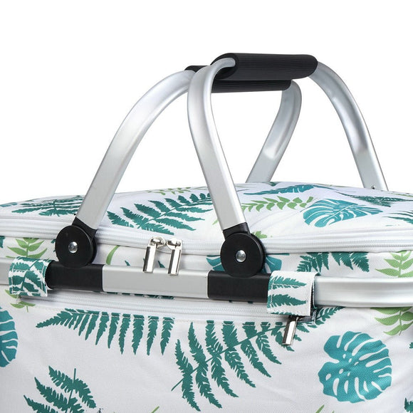 Alfresco Picnic Basket Folding Bag Insulated Hamper Food Cover Storage - RnR Galore