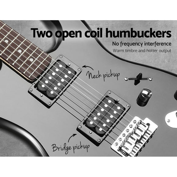 Alpha 41 Inch Electirc Guitar Humbucker Pickup Switch Full Size Black - RnR Galore