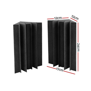 Alpha Acoustic Foam 40pcs Corner Bass Trap Sound Absorption Proofing Treatment - RnR Galore