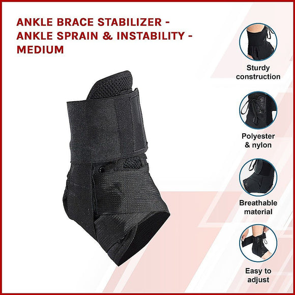 Ankle Brace Stabilizer - Ankle sprain & instability - MEDIUM - RnR Galore
