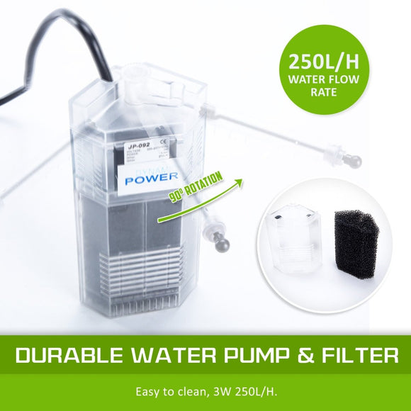 Aquarium Starfire Glass Fish Tank Set Filter Pump 16L - RnR Galore