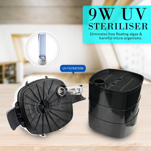 Aquarium UV Light External Canister Filter 1400L/H + Media Kit - RnR Galore
