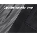 Artiss 2X 132x160cm Blockout Sheer Curtains Black - RnR Galore