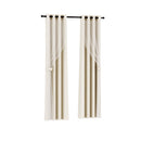 Artiss 2X 132x304cm Blockout Sheer Curtains Beige - RnR Galore
