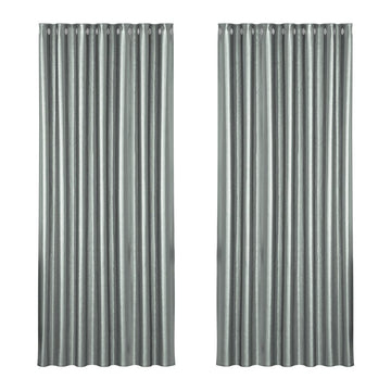 Artiss 2X Blockout Curtains Eyelet 240x230cm Grey Shine - RnR Galore
