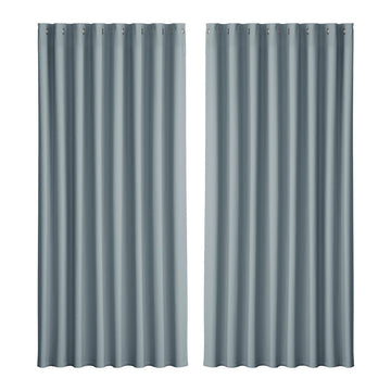 Artiss 2X Blockout Curtains Eyelet 300x230cm Grey - RnR Galore