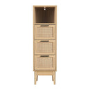 Artiss 3 Chest of Drawers with Shelf - BRIONY Oak - RnR Galore