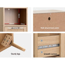 Artiss 3 Chest of Drawers with Shelf - BRIONY Oak - RnR Galore