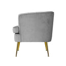 Artiss Armchair Lounge Accent Chair Armchairs Sofa Chairs Velvet Grey Couch - RnR Galore