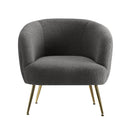 Artiss Armchair Lounge Chair Accent Chairs Arm Armchairs Sherpa Boucle Charcoal - RnR Galore