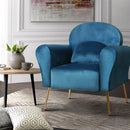 Artiss Armchair Lounge Chair Accent Chairs Armchairs Sofa Navy Velvet Cushion - RnR Galore