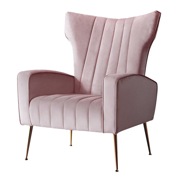 Artiss Armchair Pink Velvet Kate - RnR Galore
