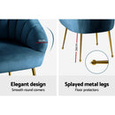 Artiss Armchair Velvet Blue Eloise - RnR Galore