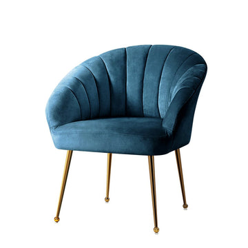 Artiss Armchair Velvet Blue Eloise - RnR Galore