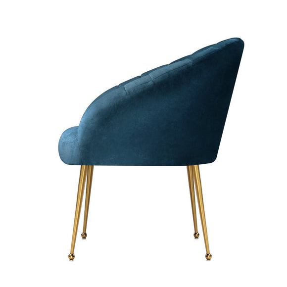 Artiss Armchair Velvet Blue Eloise - RnR Galore