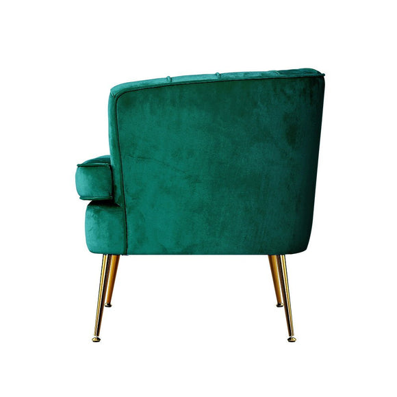 Artiss Armchair Velvet Green Norvia - RnR Galore