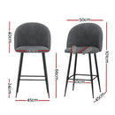Artiss Bar Stools Kitchen Counter Barstools Sherpa Metal Chairs x2 - RnR Galore