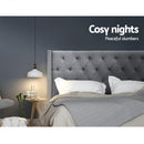 Artiss Bed Head Headboard Queen Size Fabric - LUCA Grey - RnR Galore