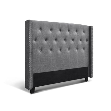 Artiss Bed Head Headboard Queen Size Fabric - LUCA Grey - RnR Galore