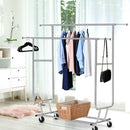 Artiss Clothes Rack Airer Double Rail Coat Stand Adjustable Hanger - RnR Galore