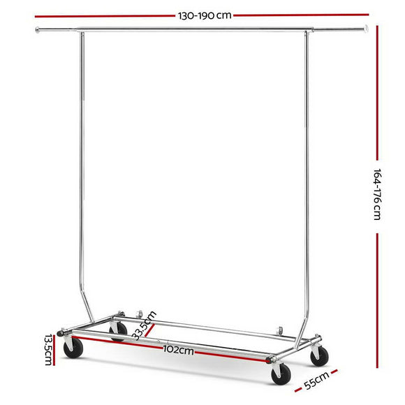 Artiss Clothes Rack Airer Rail Coat Stand Adjustable Hanger - RnR Galore
