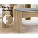 Artiss Dining Bench Upholstery Seat Wooden Chair Oak 90cm - RnR Galore