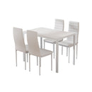 Artiss Dining Chairs and Table Dining Set 4 Chair Set Of 5 White - RnR Galore