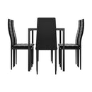 Artiss Dining Chairs and Table Dining Set 6 Chair Set Of 7 Black - RnR Galore