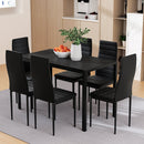 Artiss Dining Chairs and Table Dining Set 6 Chair Set Of 7 Black - RnR Galore