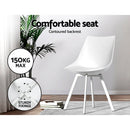 Artiss Dining Chairs Set of 2 PU Leather Plastic Metal White - RnR Galore