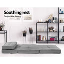 Artiss Floor Lounge Single Sofa Bed Grey Fabric - RnR Galore
