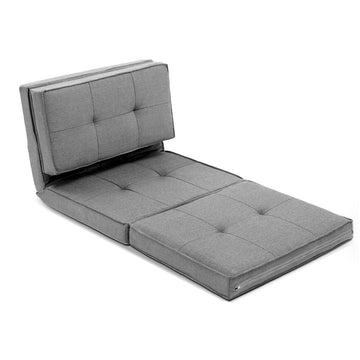 Artiss Floor Lounge Single Sofa Bed Grey Fabric - RnR Galore