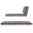 Artiss Floor Lounge Single Sofa Bed Grey Fabric - RnR Galore