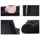 Artiss Lounge Sofa Bed Flannel Fabric Black - RnR Galore