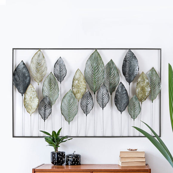 Artiss Metal Wall Art Hanging Sculpture Home Decor Leaf Tree of Life Framed - RnR Galore