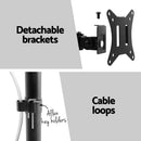 Artiss Monitor Arm Stand Dual Mount HD LED TV Bracket Holder Freestanding - RnR Galore