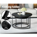Artiss Nesting Coffee Table Set of 2 Marble Effect Tika - RnR Galore