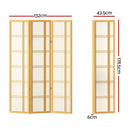 Artiss Room Divider Screen Privacy Wood Dividers Stand 3 Panel Nova Natural - RnR Galore