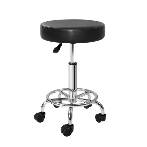 Artiss Salon Stool Round Swivel Chair Black - RnR Galore