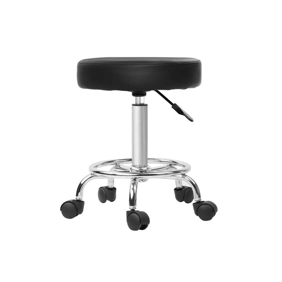 Artiss Salon Stool Round Swivel Chair Black - RnR Galore