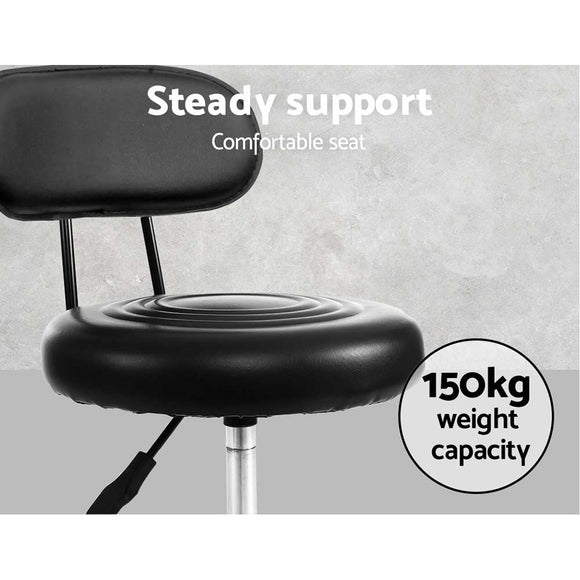 Artiss Salon Stool Swivel Chair Backrest - RnR Galore