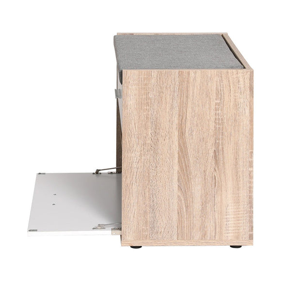 Artiss Shoe Rack Cabinet Bench 8 Pairs White Niva - RnR Galore